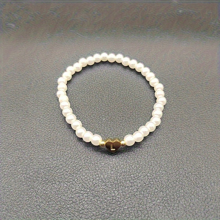 Chic Initial A–Z Bracelet with Heart Charm