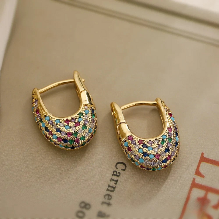 Chic Crystal-Inlaid Earrings