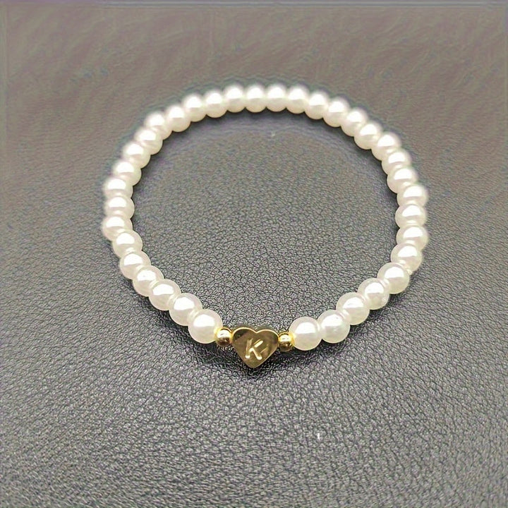 Chic Initial A–Z Bracelet with Heart Charm