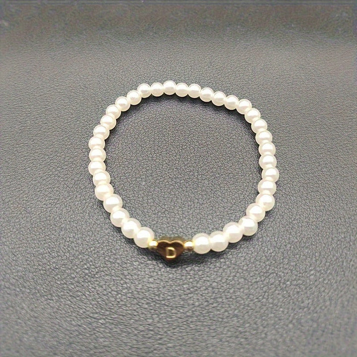 Chic Initial A–Z Bracelet with Heart Charm