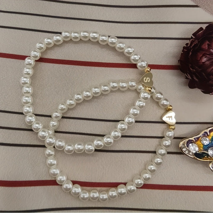 Chic Initial A–Z Bracelet with Heart Charm