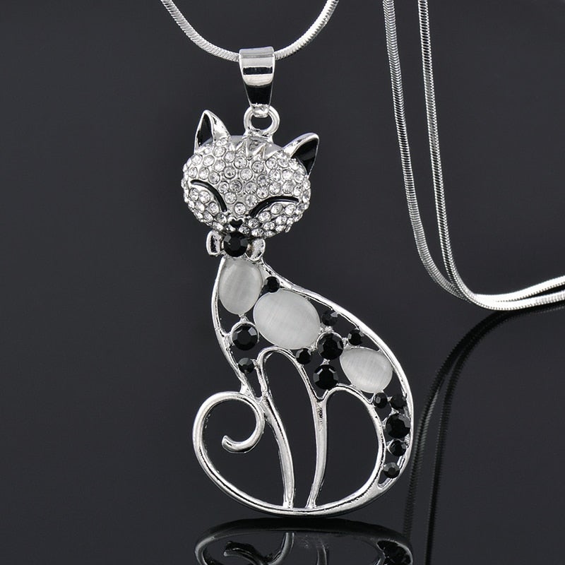 Cats of Love Sterling Silver Necklace