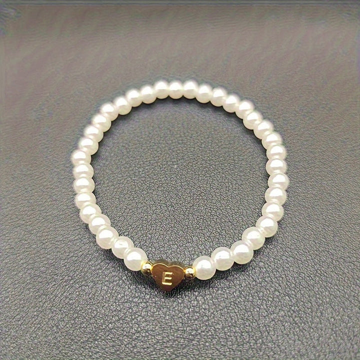 Chic Initial A–Z Bracelet with Heart Charm