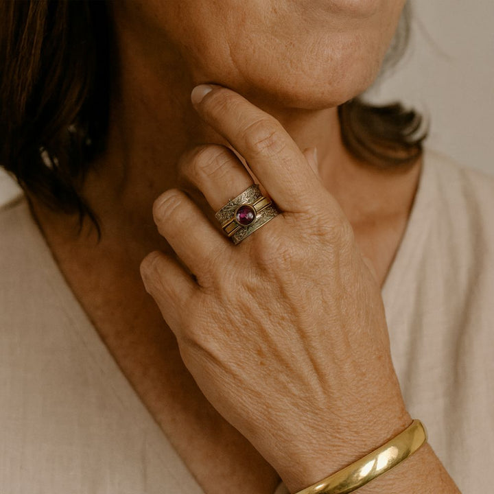 Bohemian Crystal Meditation Ring